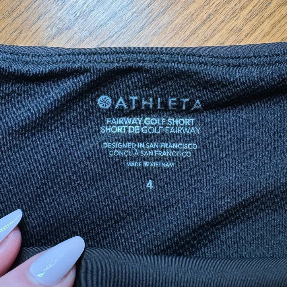 Athleta Fairway Golf Shorts Black size 4‎